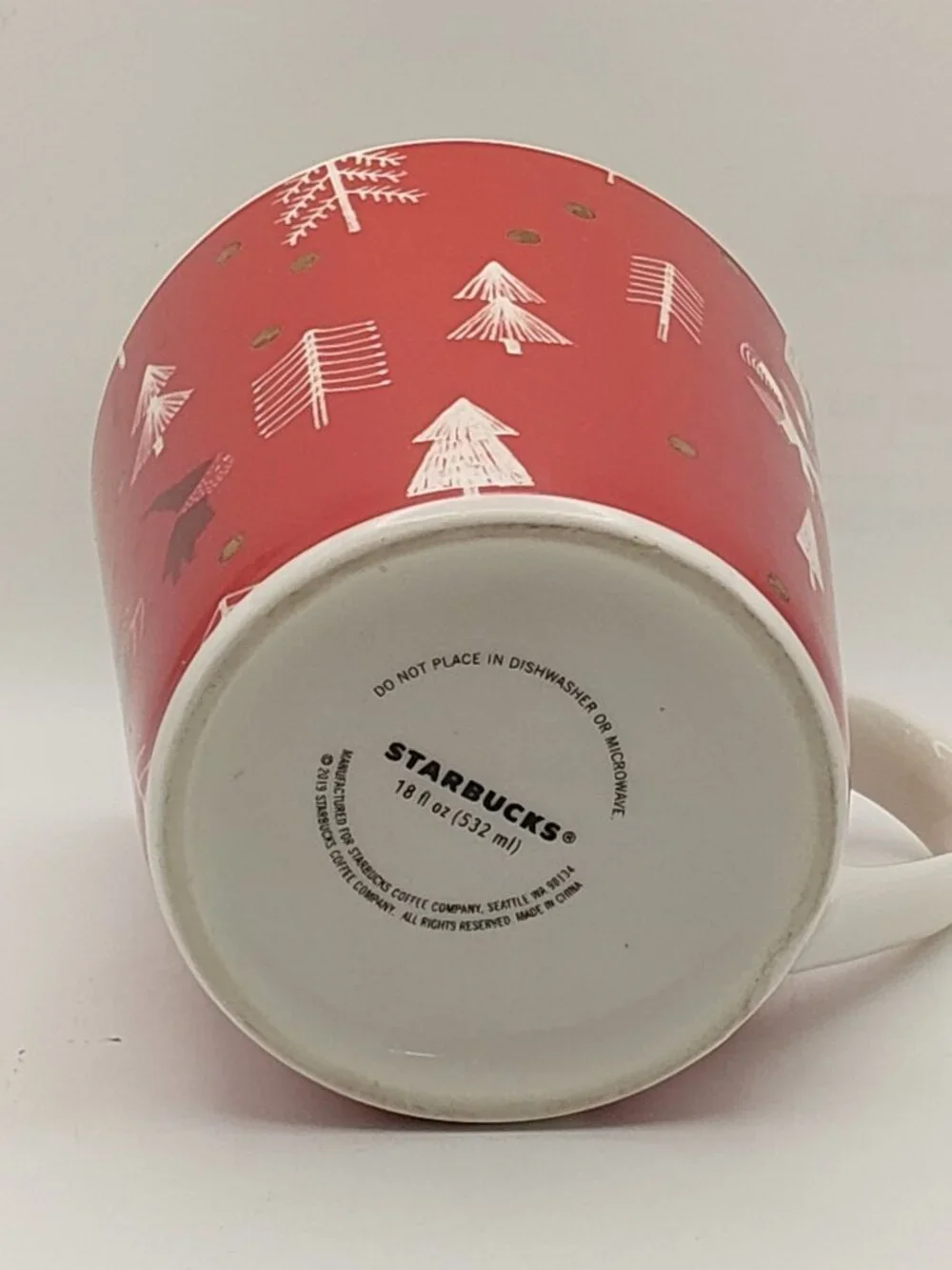 2019 Starbucks Red Christmas Holiday Mug 18 oz